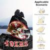 1pc San Francisco 49ers Helmet Theme Design Flannel Blanket - 3D Printed Soft Warm, All-Season Lightweight Throw for Camping Travel Bed-080709