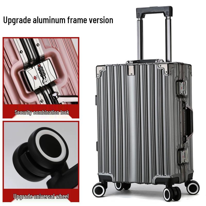 20" Carry-On Trolley with Silent Wheels, Combo Lock - Men's, Women's, Student - Large 28" Capacity