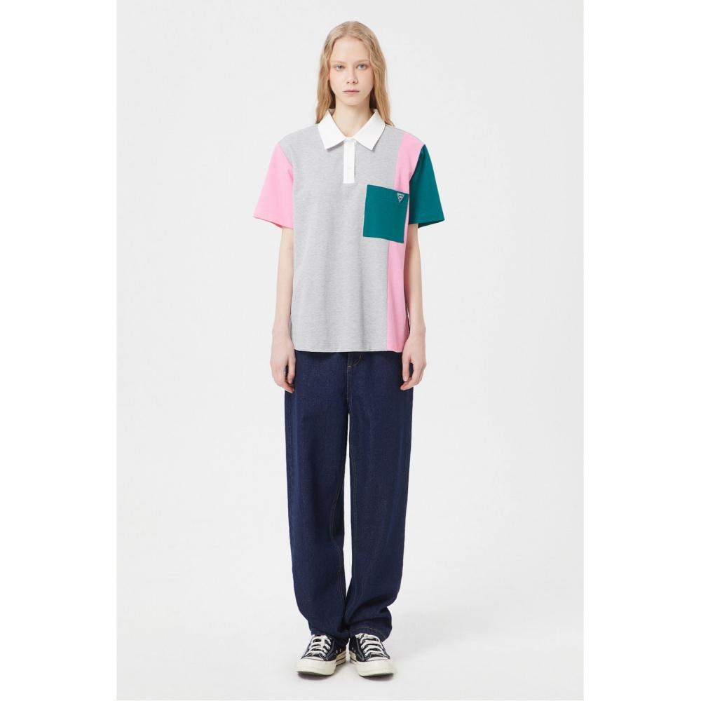 

LUCKYMARCHE Color Scheme Collar Tshirt for UnisexQUTAX23451GYM