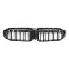 Black Dual Slat Kidney Grille Grill 51138072085 Fit BMW 3 Series G20 2019-2022