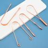 Copper & Stainless Steel Double-Sided Tongue Scraper - Single Handle Tongue Coating Cleaner for Fresh Breath