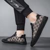 Lyxiga Svarta Herrars Vulkaniserade Skor Rea Stadssneakers Mode Platta Skateboard Sneakers Herr Komfort Designade Casual Skor För Herrar