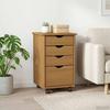 Mobile Storage Cabinet MOSS Honey Brown 34 x 39 x 56 cm