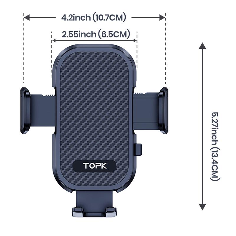 TOPK Verbessertes Hakenclip Auto Halterung FÜR Handy, Lüftungsschlitz Universelle Halterung, Super Stabile Passform für iPhone LKW Smartphones