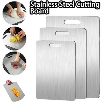 Stainless Steel Cutting Boards For Kitchen Food Thickened Double Sided Cutting Boards
