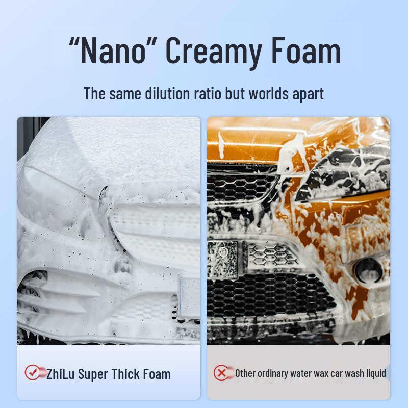 High-Foam Car Wax & Wash: Concentrated Decontaminant, Polish, and Water Repellent