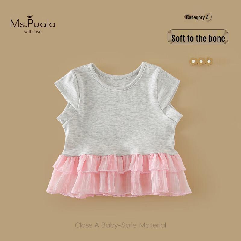 

MS.PUALA Summer Infant Girl s Short Sleeve T-Shirt 110 cm