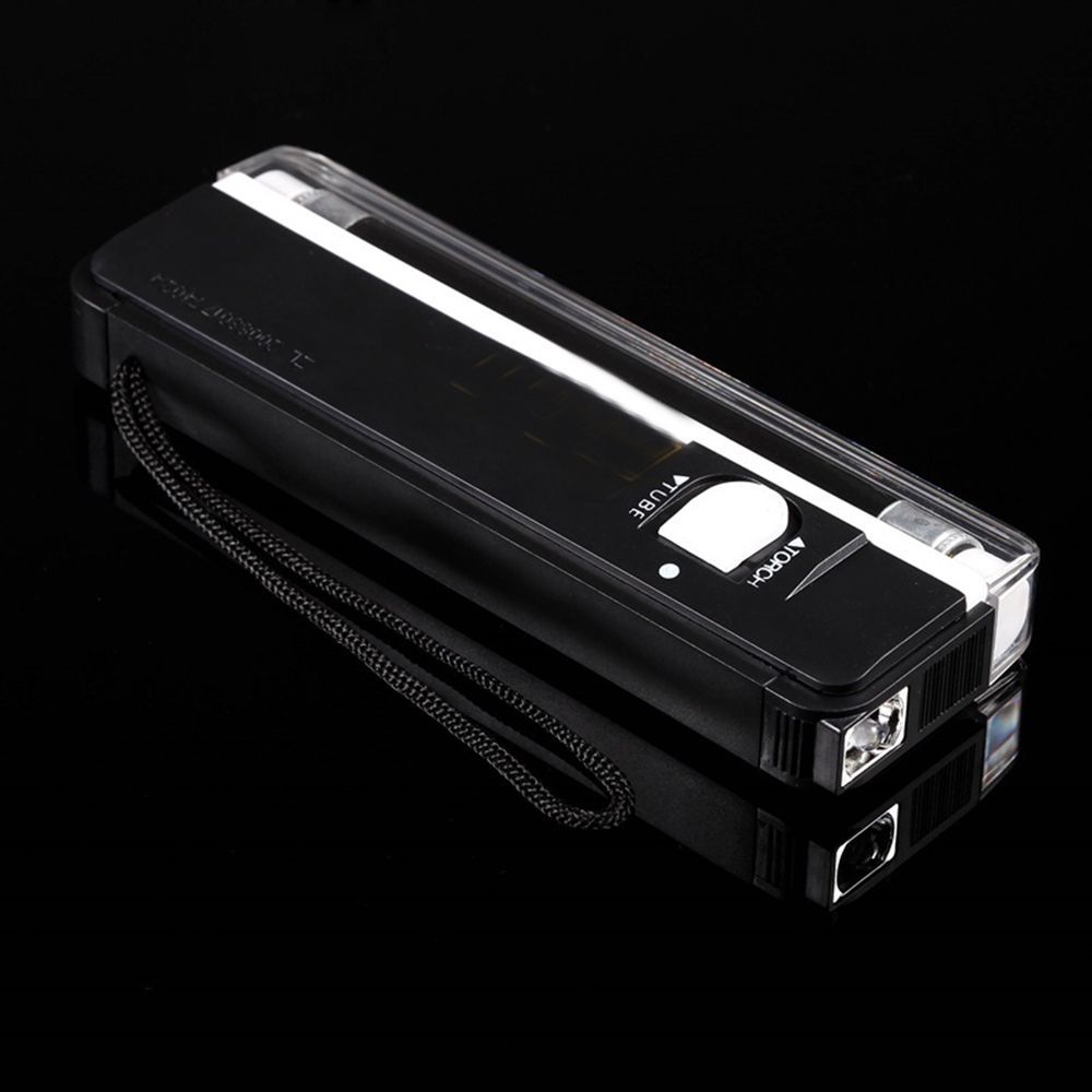 LED Device Powered Light Blacklight Handheld Battery 6V Ultraviolet Lamp UV Portable Money Detector