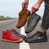Men's Ankle Boots Casual Retro Leather Shoes Comfort Lace-up N-slip 2026 New Arrival Lightweight Soft Sole Breath Work Shoes