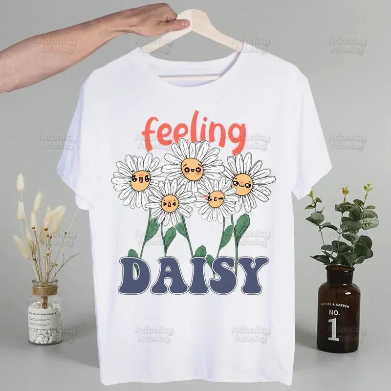 Love Daisy Feeling Daisy Men's Tshirt Cute Printing Shirt Mens Fashion T-Shirt For Men Casual Tops Short Sleeve