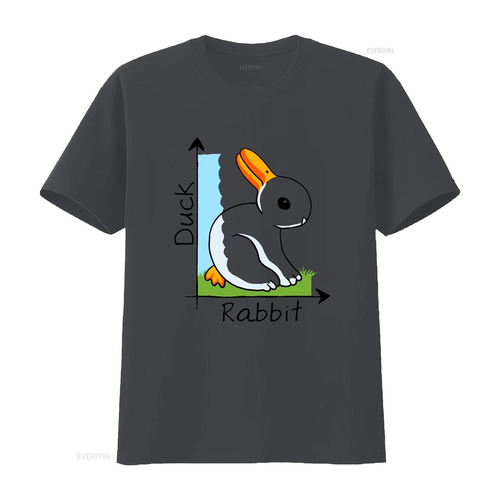 Duck Rabbit T Shirt Funny For Cool Birthday S Boyfriend And Girlfriend Vintage Homme