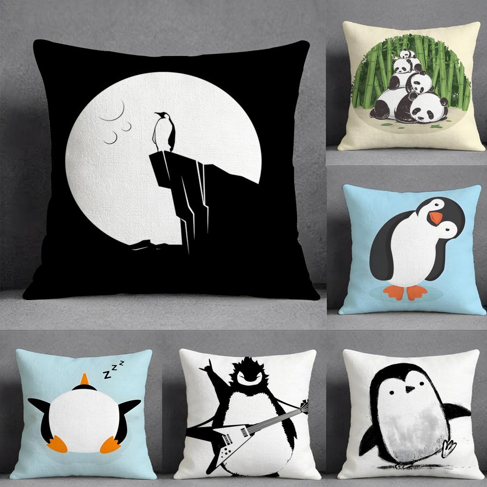 Black And White Animal Patterns Pillow Case Pillowcase Doublesided Printed Sofa Cushion Bedroom Headboard Pillow