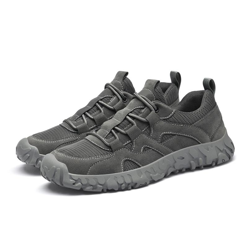 Fashion Solid Color Running Trainers Leisure Sports Male Hiking Shoes New Breathable Sneakers for Men Leisure Walk Mesh Casual Footwear