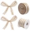 1-10M/Lot Natural Vintage Jute Ribbon White Edge Twine Jute Rope For Wedding Party Decoration DIY Craft Christmas Gift Packaging