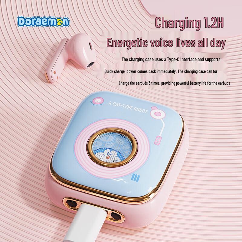 ROCK Doraemon Retro Turntable TWS Earbuds