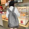 Schoolbag Japanese Large-capacity Schoolbag Female College Student Mori Corduroy Solid Color Simple Backpack High School Travel Backpack