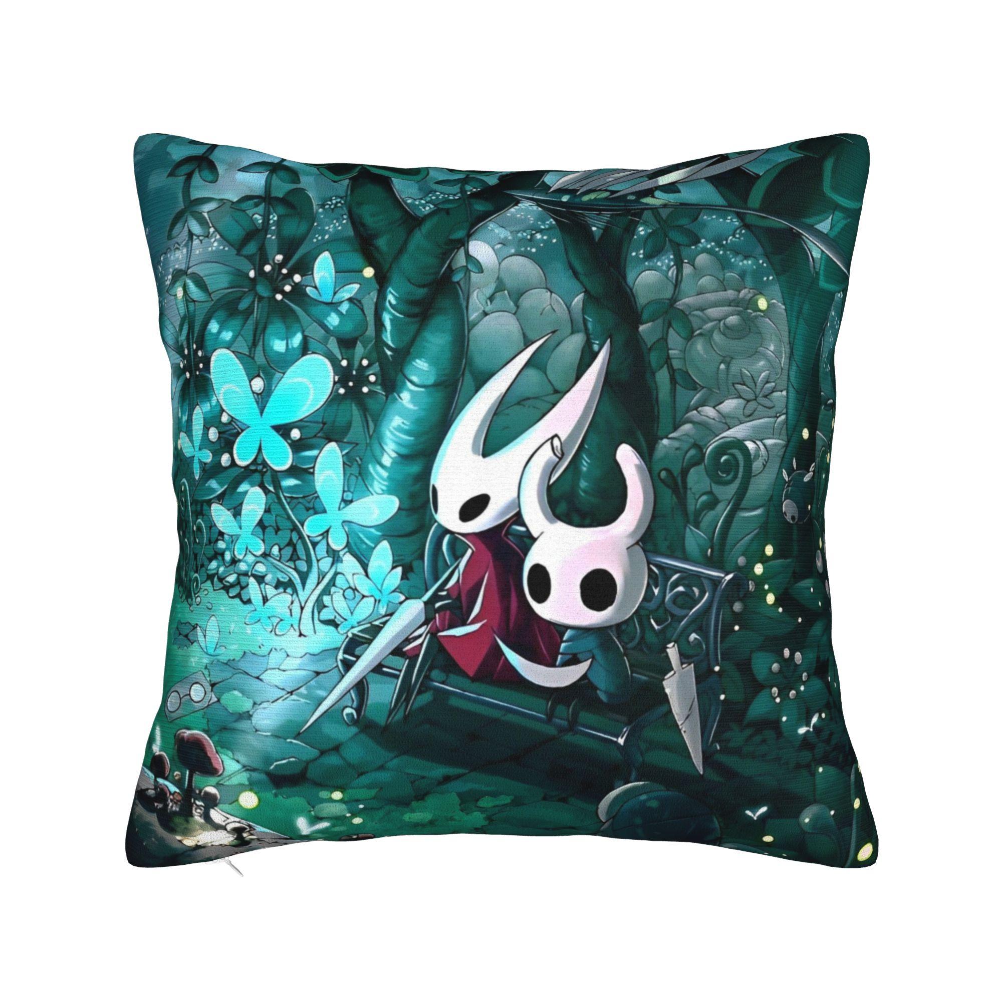 

Hollow Knight Silksong Square Pillow Case Polyester Throw Pillow Vintage Pillowcover Home Decor 30x30cm 12x12in