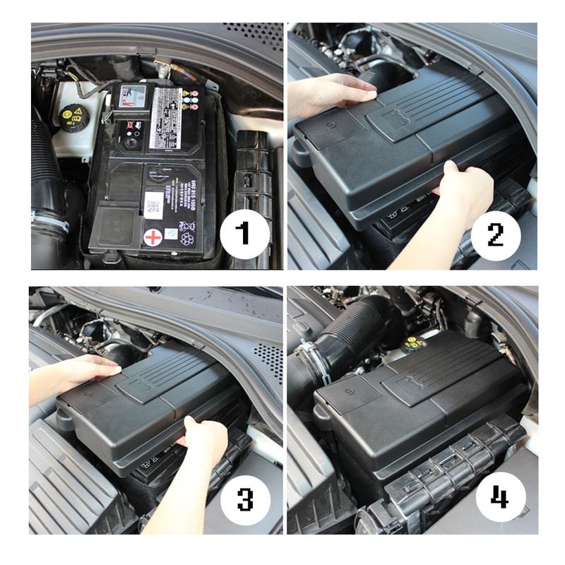For Skoda Karoq Kodiaq Superb Octavia Mk3 SEAT Leon Mk3 Engine Battery Cover Positive Negative Electrode Dustproof Shell Cap