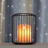 Hollow Lantern Candle Holder Metal Candlestick Retro Style Stand for Home