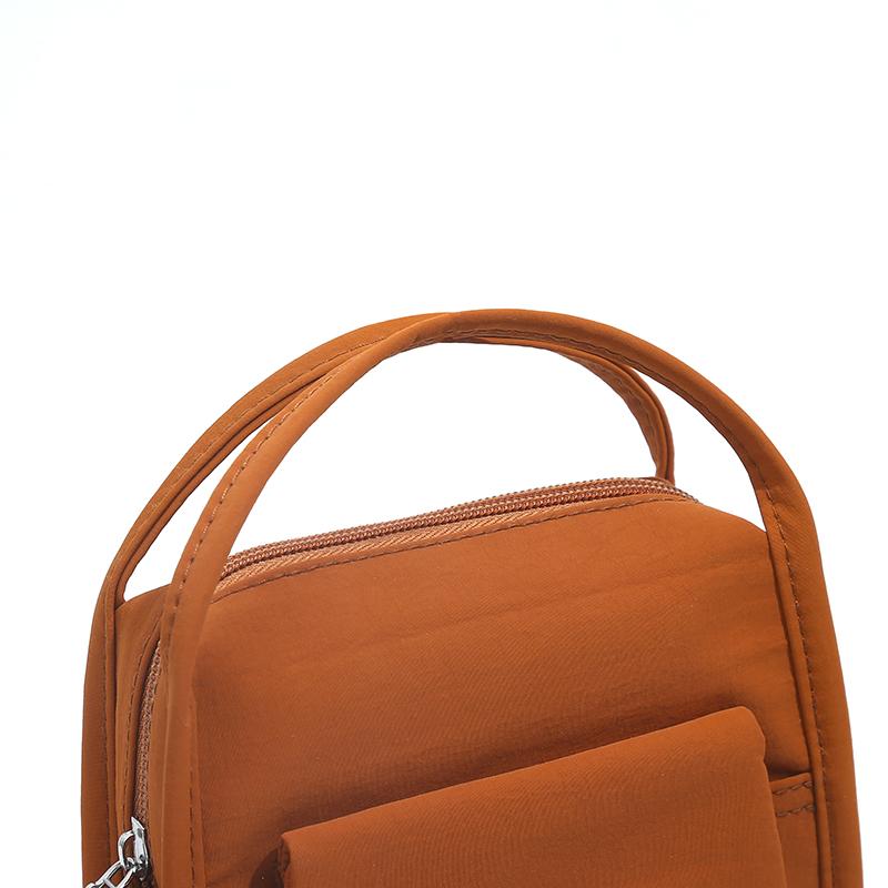 Women's Nylon Handbag Solid Color Mobile Phone Bag Multi-functional Shoulder Crossbody Bag