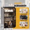 Stackable Plastic Desktop Tea Set Display Rack Large Capacity Desktop Storage Display Shelf for Bathroom Kitchen Home Use
