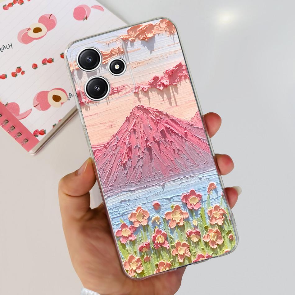 For Xiaomi Redmi 12 5G 2023 Case Redmi 12 5G Elegant Pattern Soft Silicone TPU Phone Back Cover For Redmi 12 5G Global