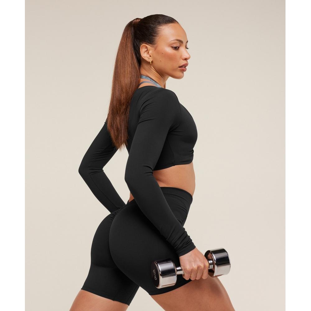 Gymshark Lifting Dipped Waistband Short Black B4b8x Bb2j