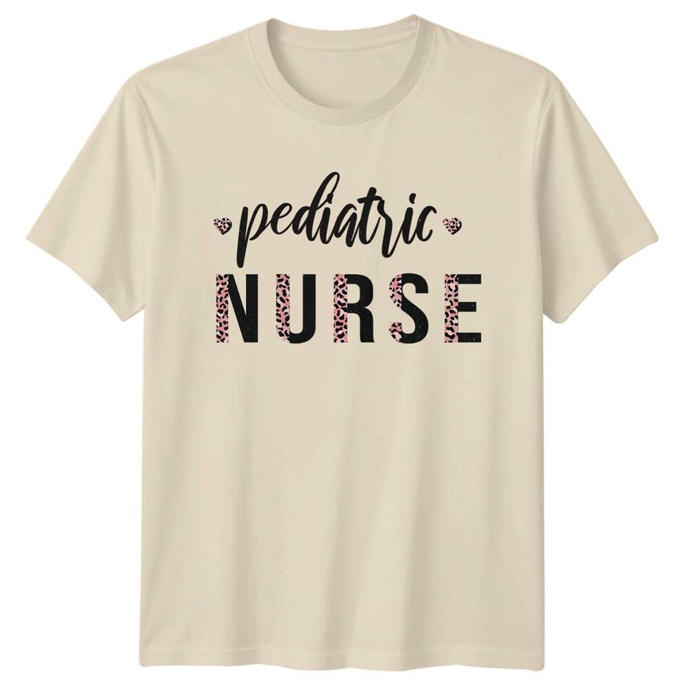 Pediatric Nurse Leopard TShirt Cute Nurse Tee Pediatric NURSE