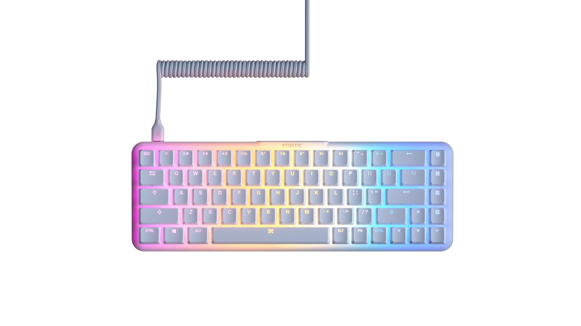 

FnaticGear STREAK65 LP WHITE US Tenkeyless US Layout 68 Key Gaming Keyboard KB738 KB0006-005 білий