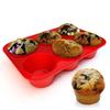 6 Cup Silicone Jumbo Muffin Pan Giant Silicone Cupcake Pan/Cups Deep Popover Pan Large Muffin Pans Baking Cheesecake Bites  D031