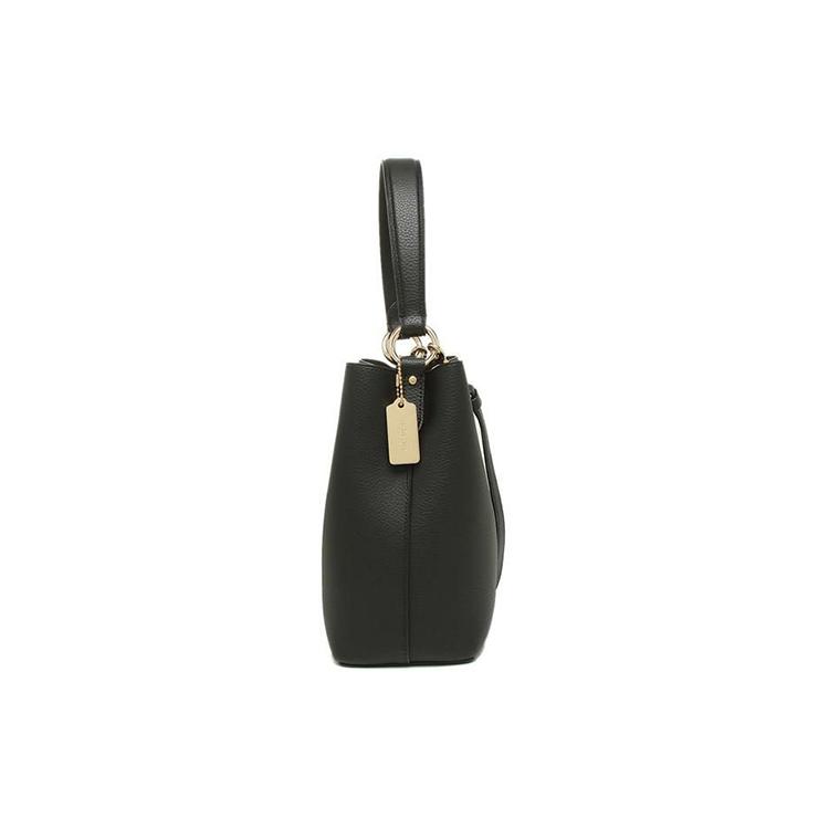 COACH Town Leather Bucket Bag, Portable Crossbody Bag, Shoulder Bag Small Women's Black 1011-IMLON