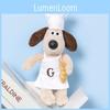 Adorable British Super Invincible Master Dog Plush Toy With Chef Hat For Birthdays