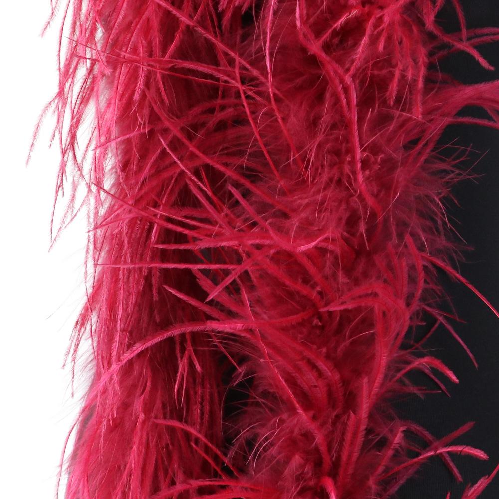 Ostrich Wool Strips Macarons Colorful Clothing Accessories Diy Plush Strips Feathers 
