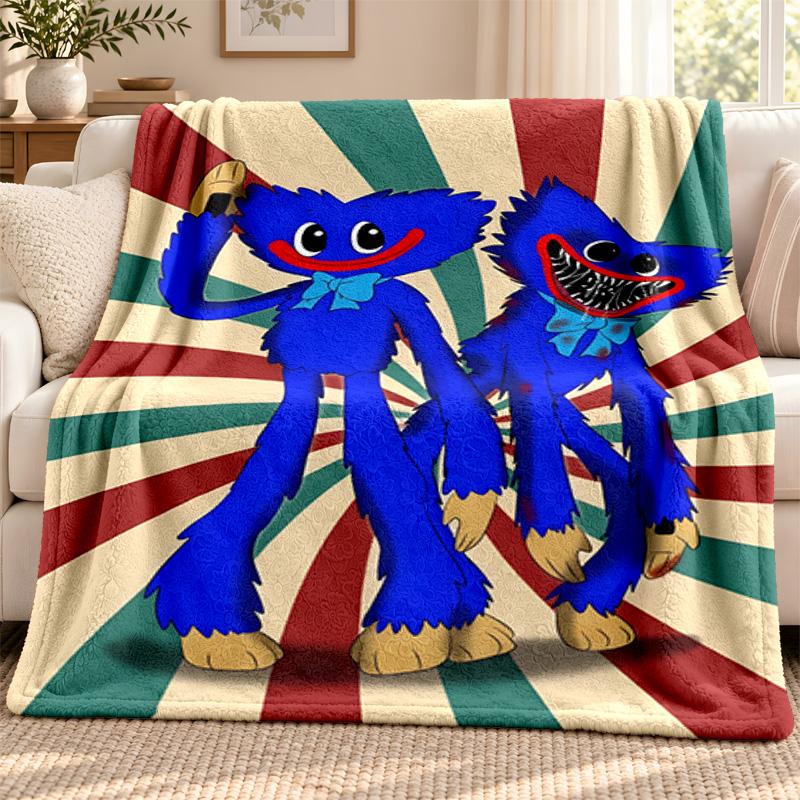 Poppy Playtime blanket Flannel Blanket Soft Cozy Plush Throw for Sofa Bed Lightweight Home Decoration Outdoor camping