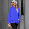 Women's Casual Color Pullover Hoodie with Drop Shoulders and Long Sleeves for Everyday Wear