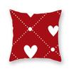 Funda de Almohada Decoración del Hogar de Lujo Patrón de Estampado de Amor Rojo Funda de Cojín Funda de Cojín para Sofá de Sala de Estar
