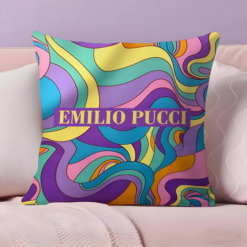 Fashion E-Emilio-O P-Pucci Pillow Case  Ultra Soft Skin Friendly Fabric Cloud Like Comfort & Concealed Zipper