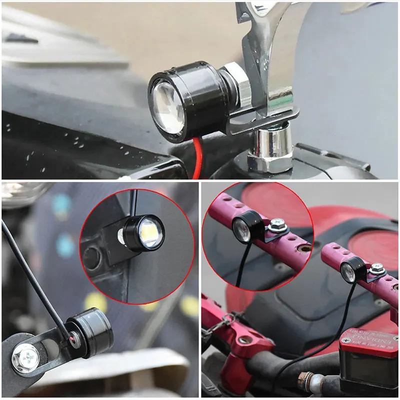 2pcs Motorcycle Flash Strobe Eagle Eye Motorcycle Daytime Running Light Fog Lamp Headlight Moto Accessories
