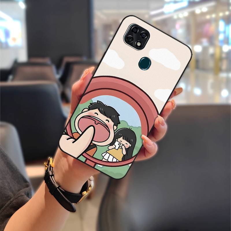 Back Cover Cartoon Phone Case For ZTE Blade 20 Couple TPU Durable Waterproof Anti-dust Shockproof Anti-knock Protective