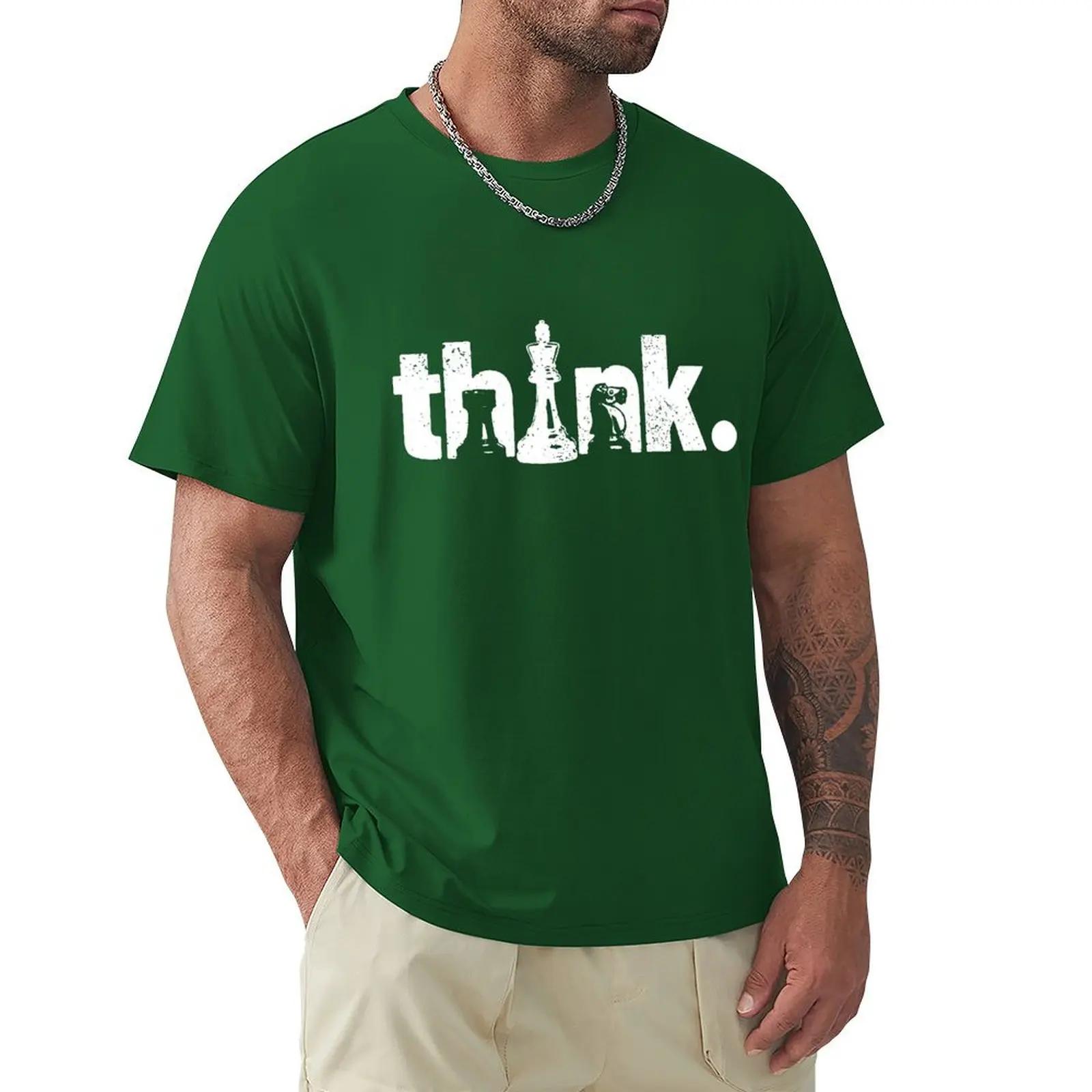 GUOYAN TOP Grappige Schaak Denken Vintage T-shirts Grafisch Katoen Streetwear Korte Mouw Verjaardagscadeaus Zomer Stijl T-shirt Herenkleding 4XL