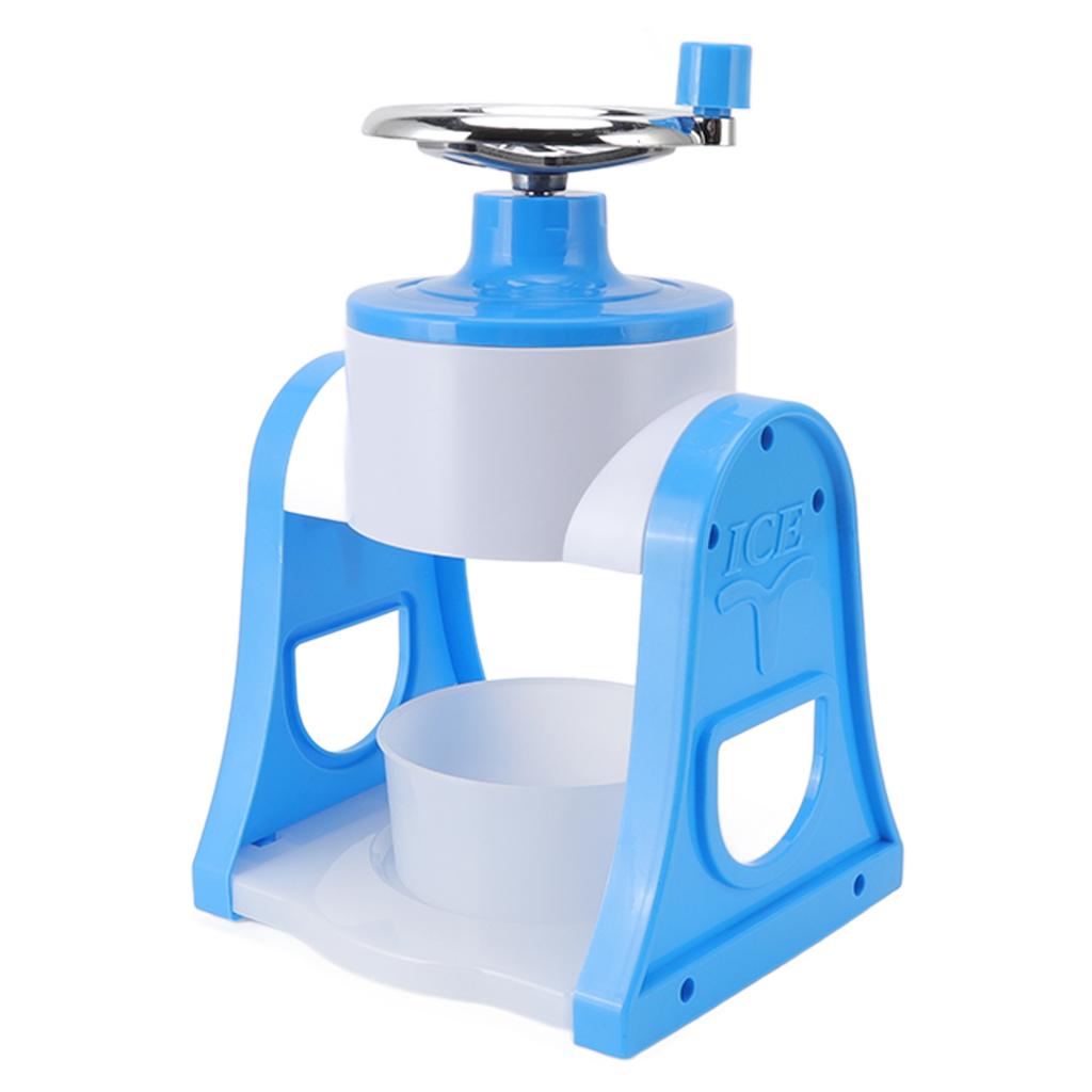 Hand Crank Shaved Ice Machine Stainless Steel Blades Safe Portable Ice Crusher for Home Restaurants