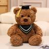 Teddy Bear Graduation Cap Plush Toy With Doctor Hat For Commemorative Gift