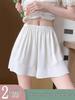 Women's Ice Silk Anti-Exposure Safety Shorts: No Curling, Wearable Outside, Thin Summer Skirt Pants, Plus Size Options