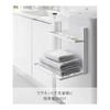 Yamazaki Jitsugyo 1717 Magnetic Folding Shelf Next to the Washing Machine 2 Tiers White When Used: W41 x D26 x H36.5cm Tower Washroom Storage Rack