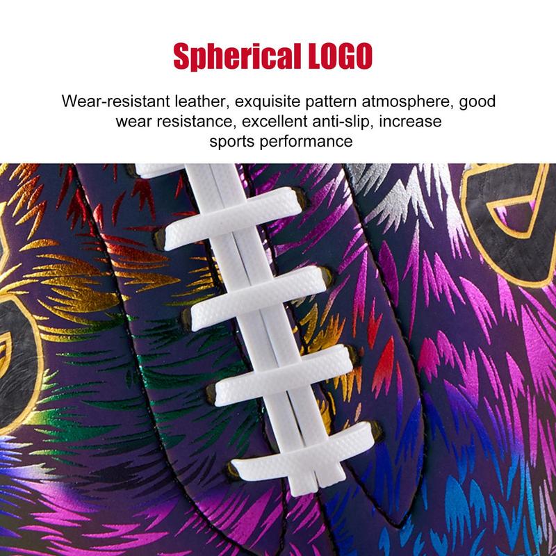 Light Up Rugby Ball Reflective Football Leakproof Cool Size 6 Size 9 Sports Gear Lighted Football Glowing For Yards Parks Gyms