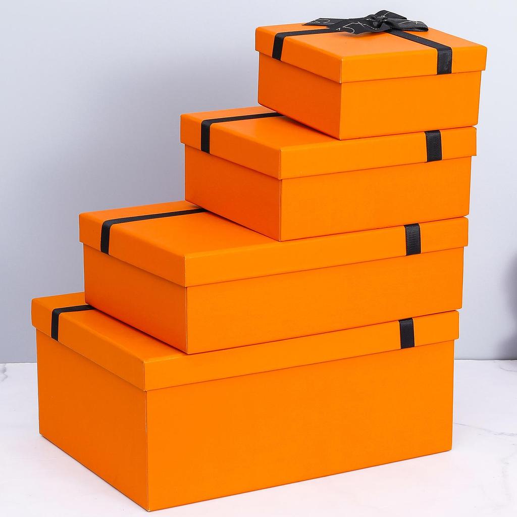 In-Stock Large Red Lid Christmas Gift Box Set with Tote Bag