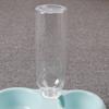 Pet Double Bowl Round Plastic Automatic Water Storage Dog Bowl with Drink Bottle