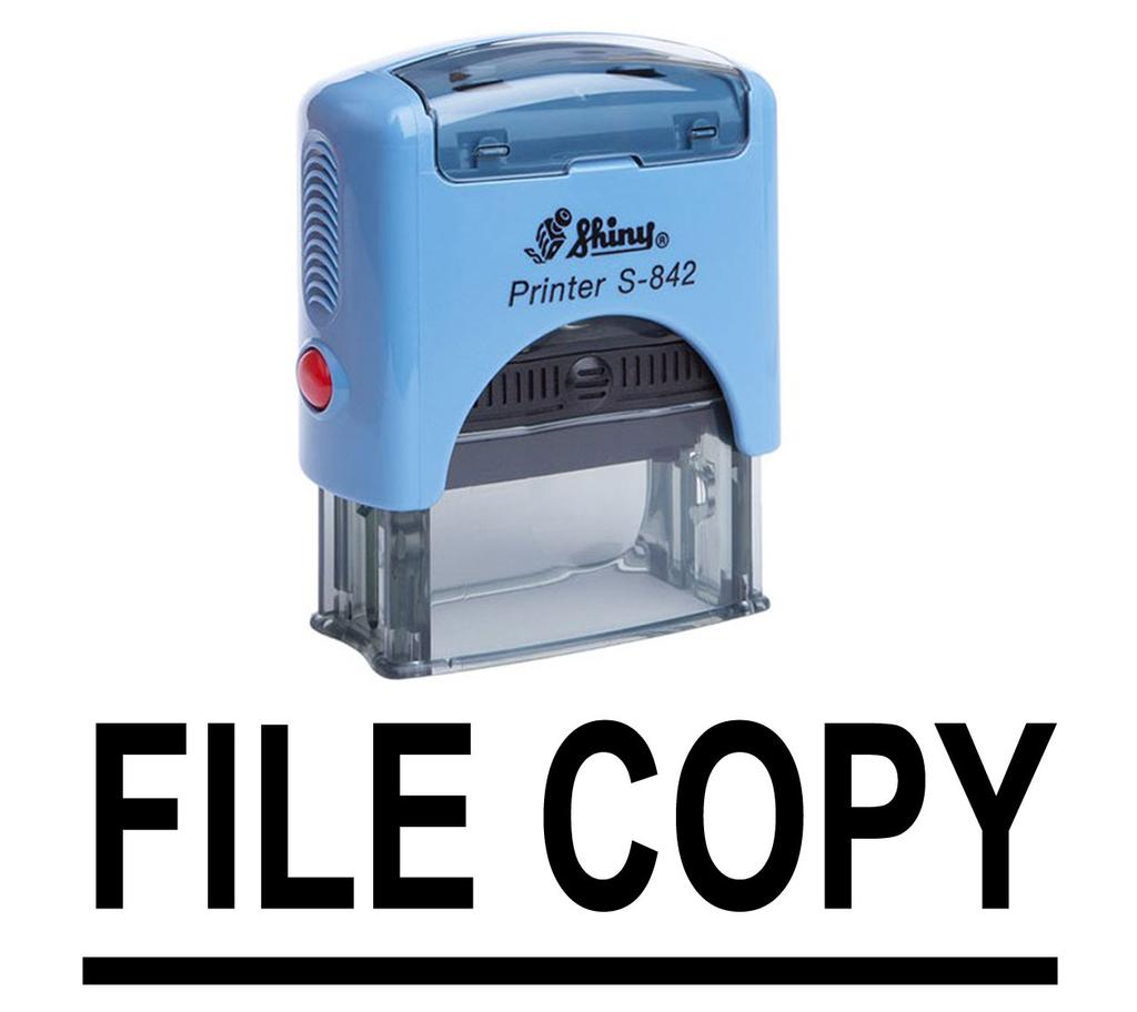 FILE COPY Self Inking Rubber Stamp Custom Shiny Office Stationary Stamp