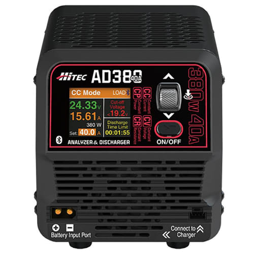 

Hi-Tech AD380 44359 Analyzer & Discharger for Radio Controlled Cars, Battery Analysis, High-End Model with Charger Connection, High Performance, Easy