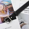 Ladies Square Day Buckle Belt Student Bf Merry Line Decorative Wide Belt